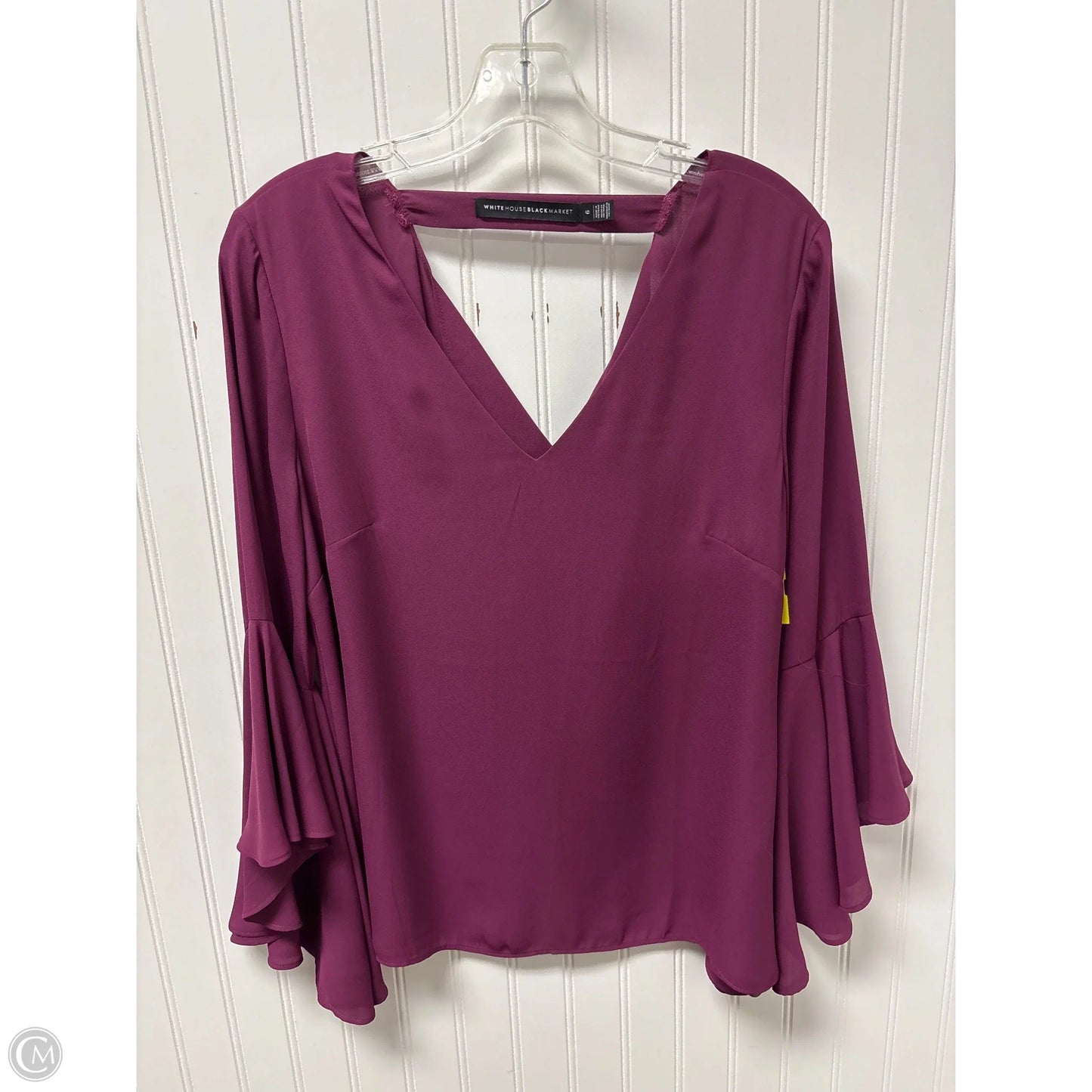 Top Long Sleeve By White House Black Market In Purple, Size: S