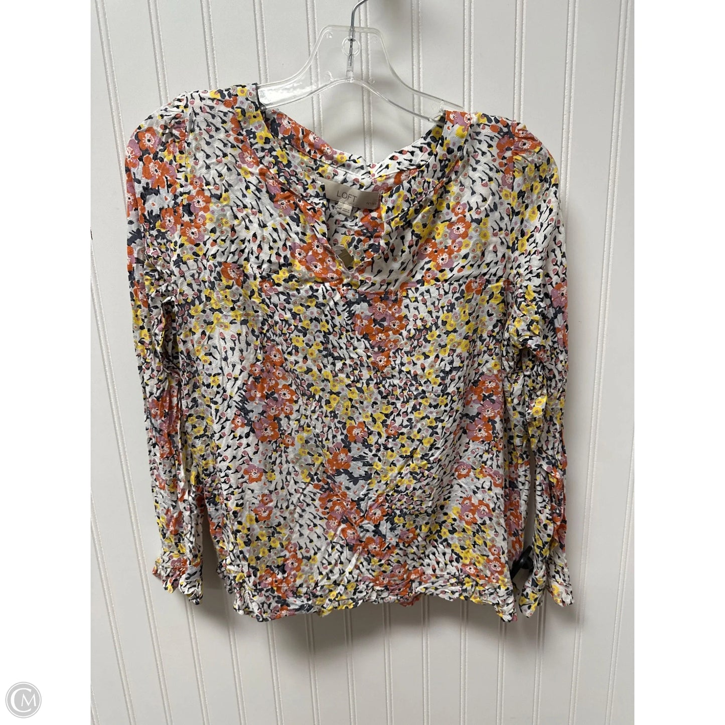 Top Long Sleeve By Loft In Floral Print, Size: Sp