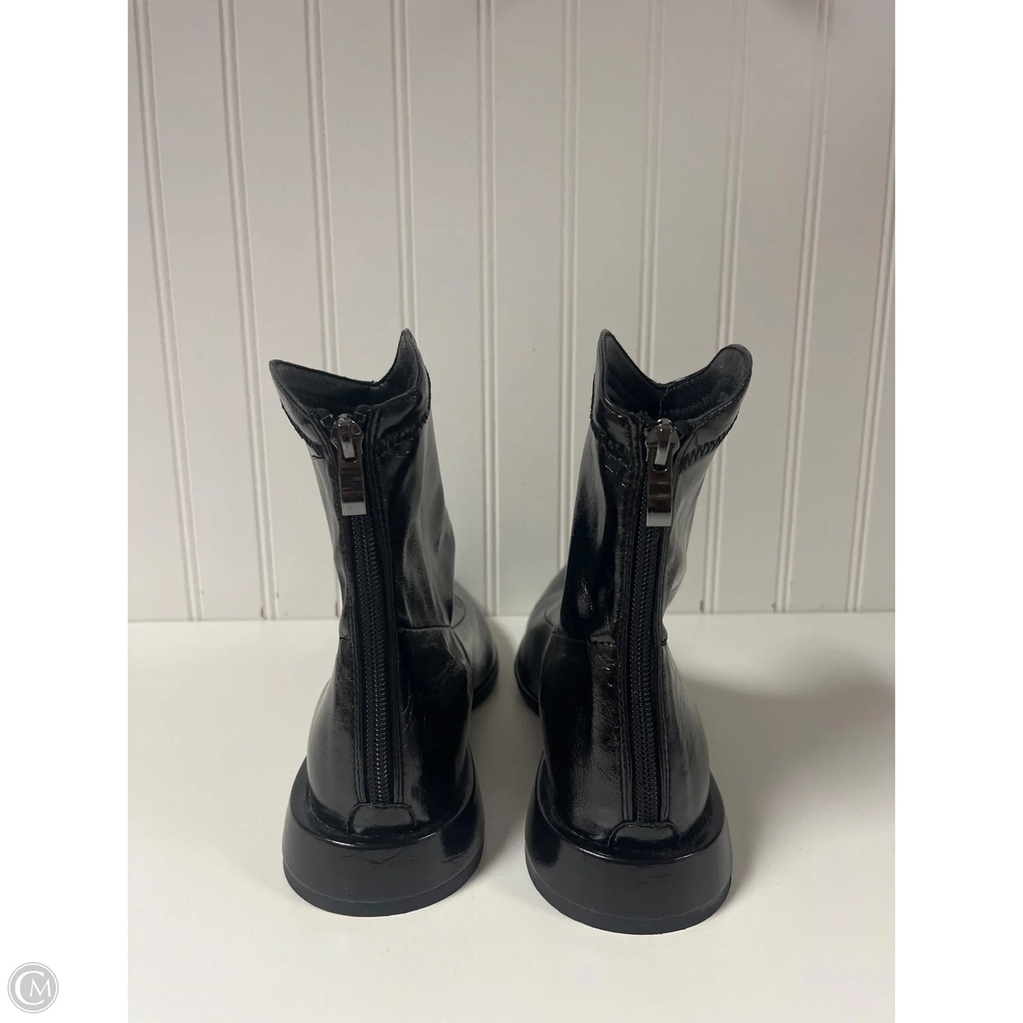 Boots Ankle Heels By Clothes Mentor In Black, Size: 7.5