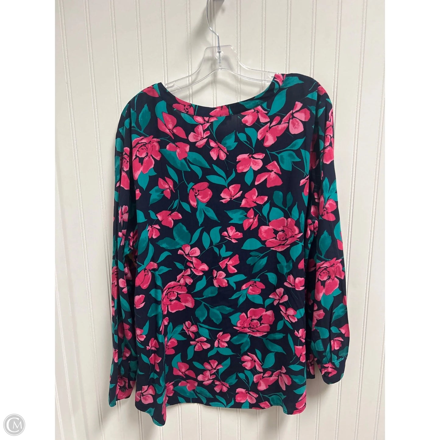 Top Long Sleeve By Talbots In Floral Print, Size: 2x