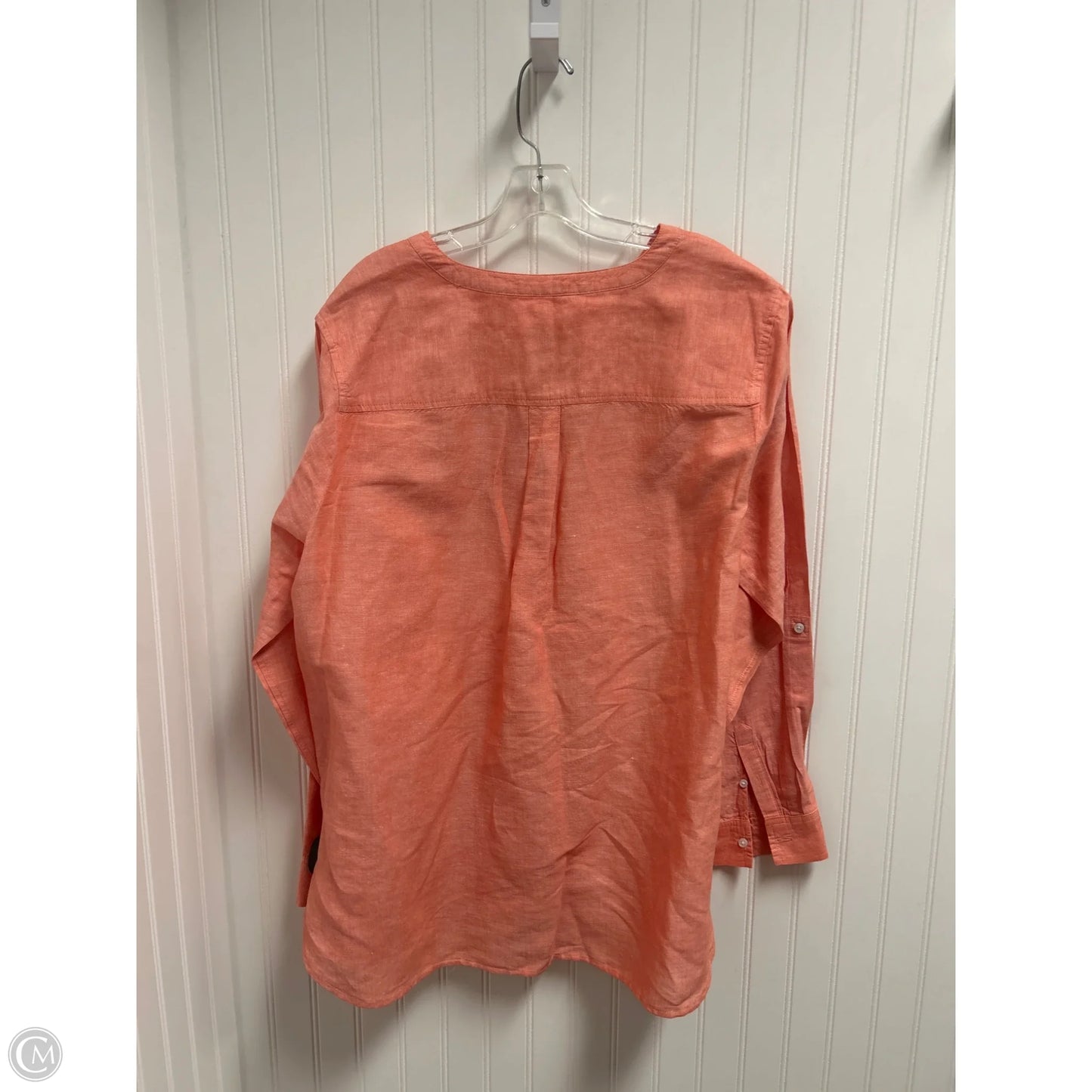 Top Long Sleeve By Talbots In Orange, Size: 2x