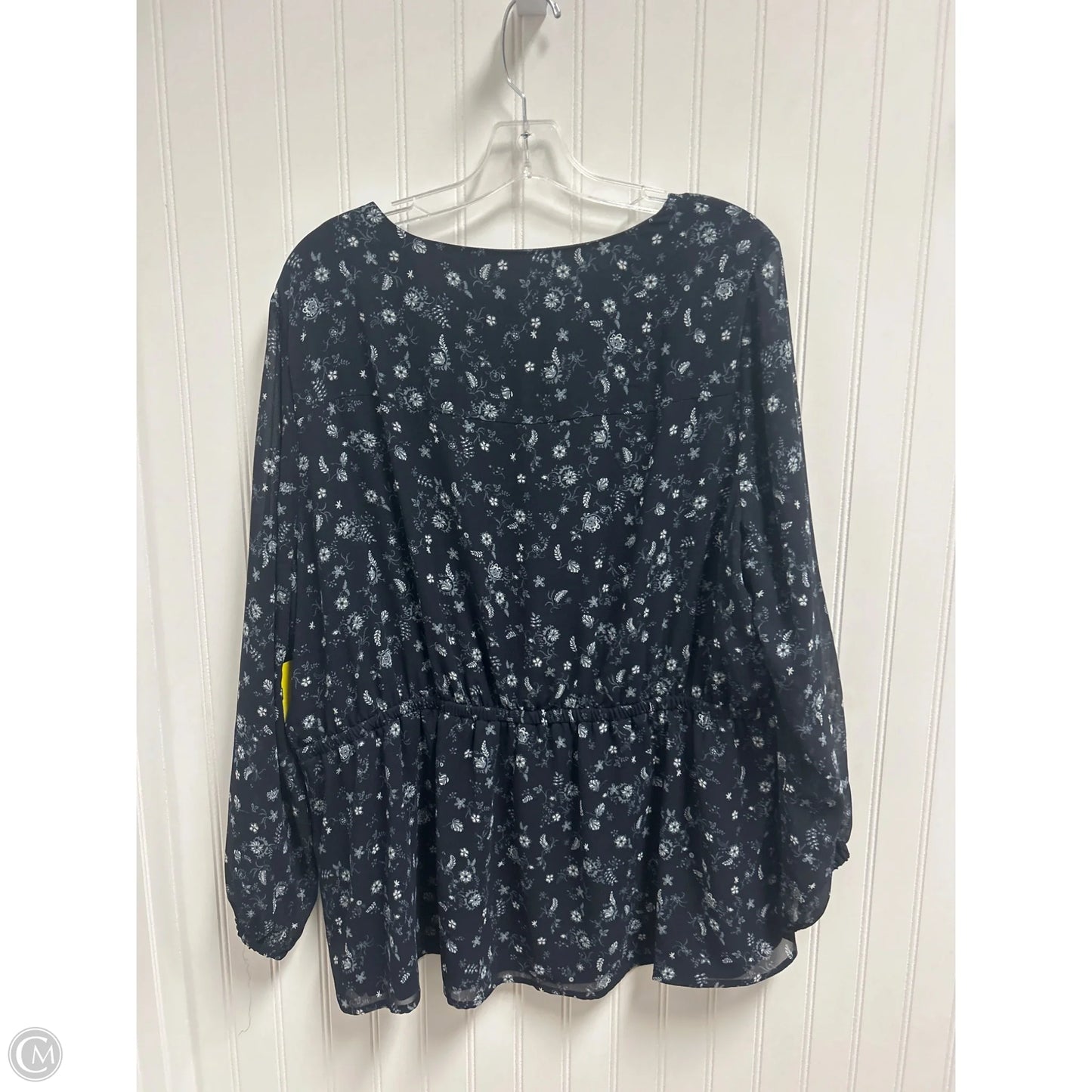 Top Long Sleeve By Lane Bryant In Navy, Size: 1x
