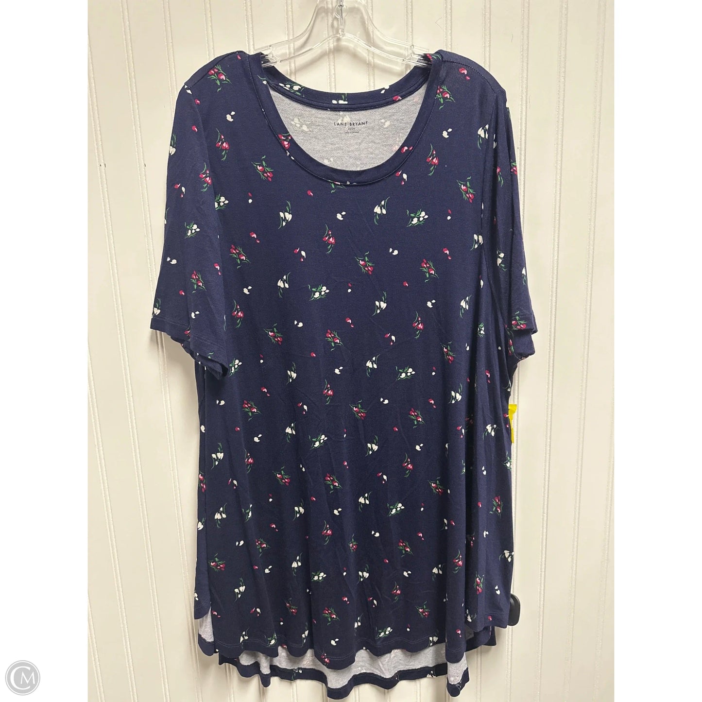 Top Short Sleeve By Lane Bryant In Navy, Size: 3x