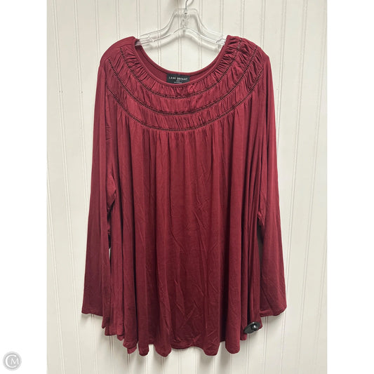Top Long Sleeve By Lane Bryant In Red, Size: 3x