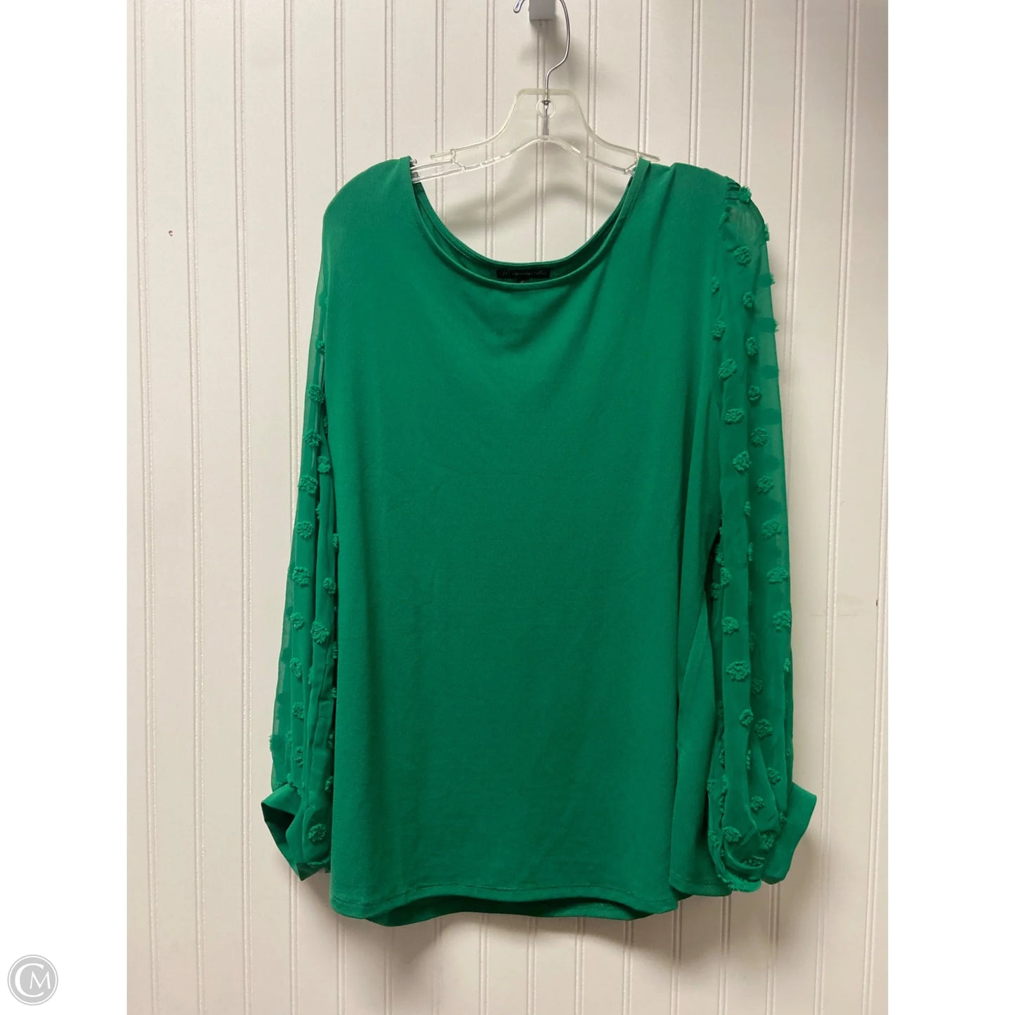 Top Long Sleeve By Adrianna Papell In Green, Size: 2x