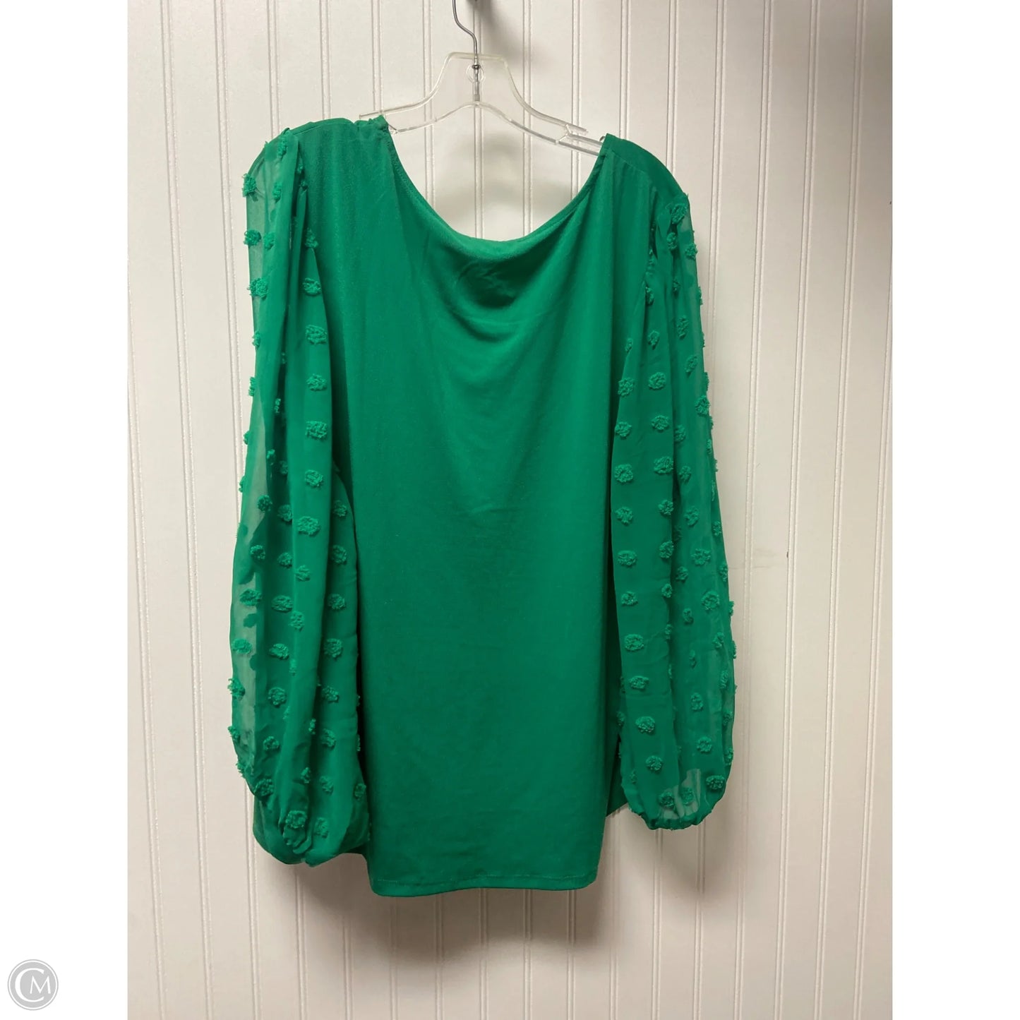 Top Long Sleeve By Adrianna Papell In Green, Size: 2x