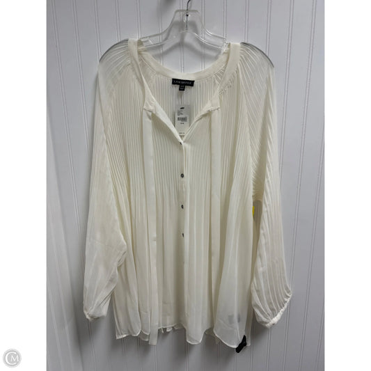 Top Long Sleeve By Lane Bryant In Cream, Size: 4x