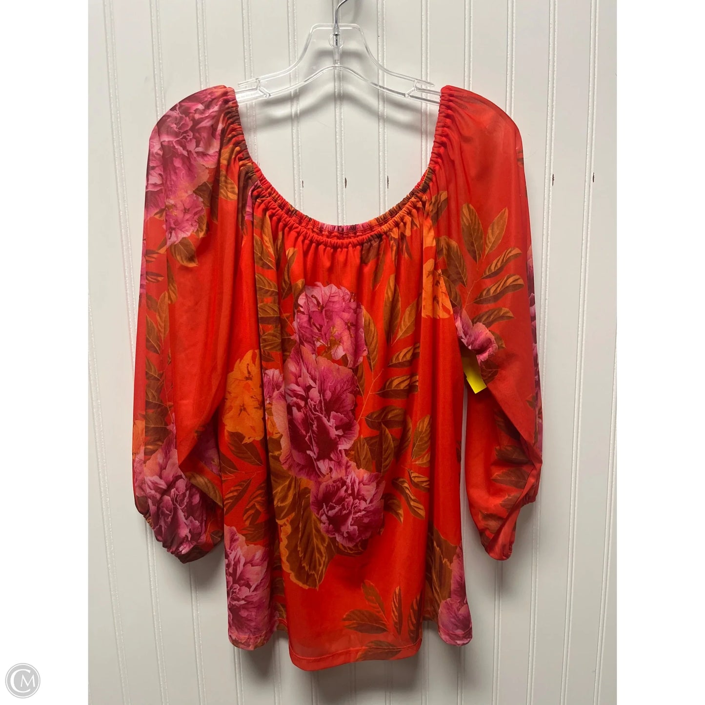 Top Long Sleeve By G By Giuliana In Orange, Size: L