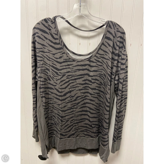 Top Long Sleeve By Clothes Mentor In Zebra Print, Size: M
