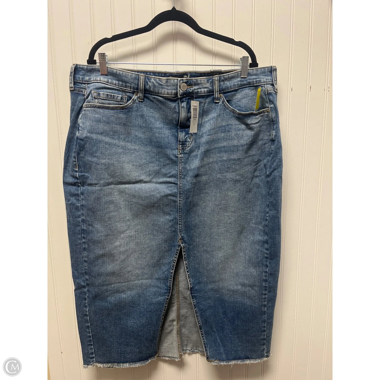 Skirt Maxi By Torrid In Blue Denim, Size: 18