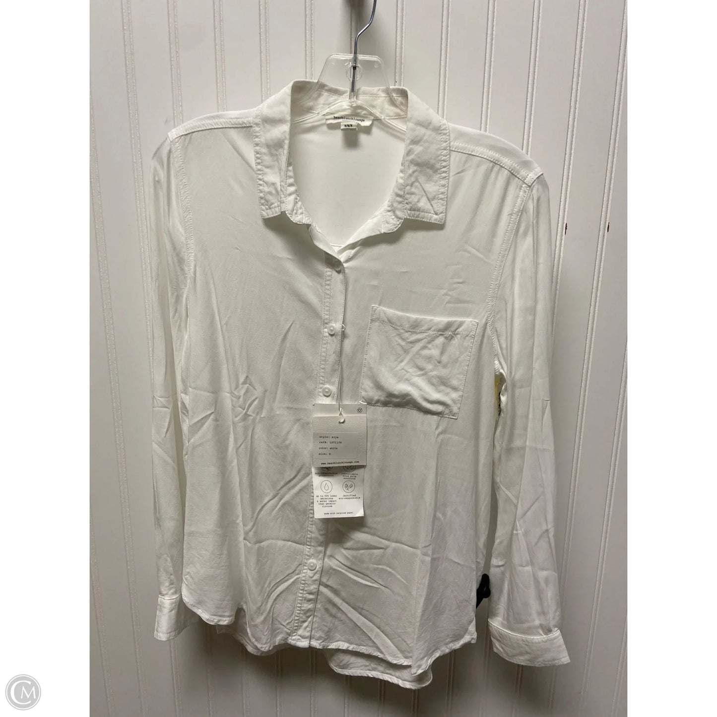 Top Long Sleeve By Beachlunchlounge In White, Size: M