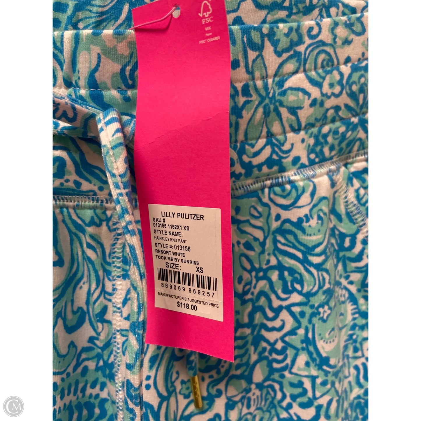 Pants Designer By Lilly Pulitzer In Blue & White, Size: 2