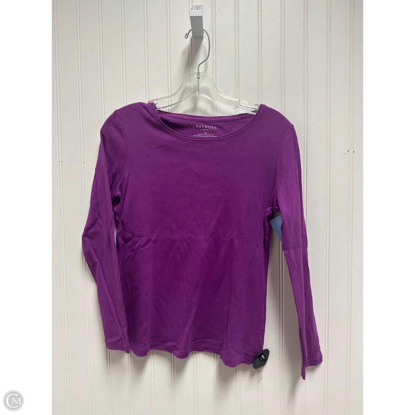 Top Long Sleeve Basic By Talbots In Purple, Size: Sp