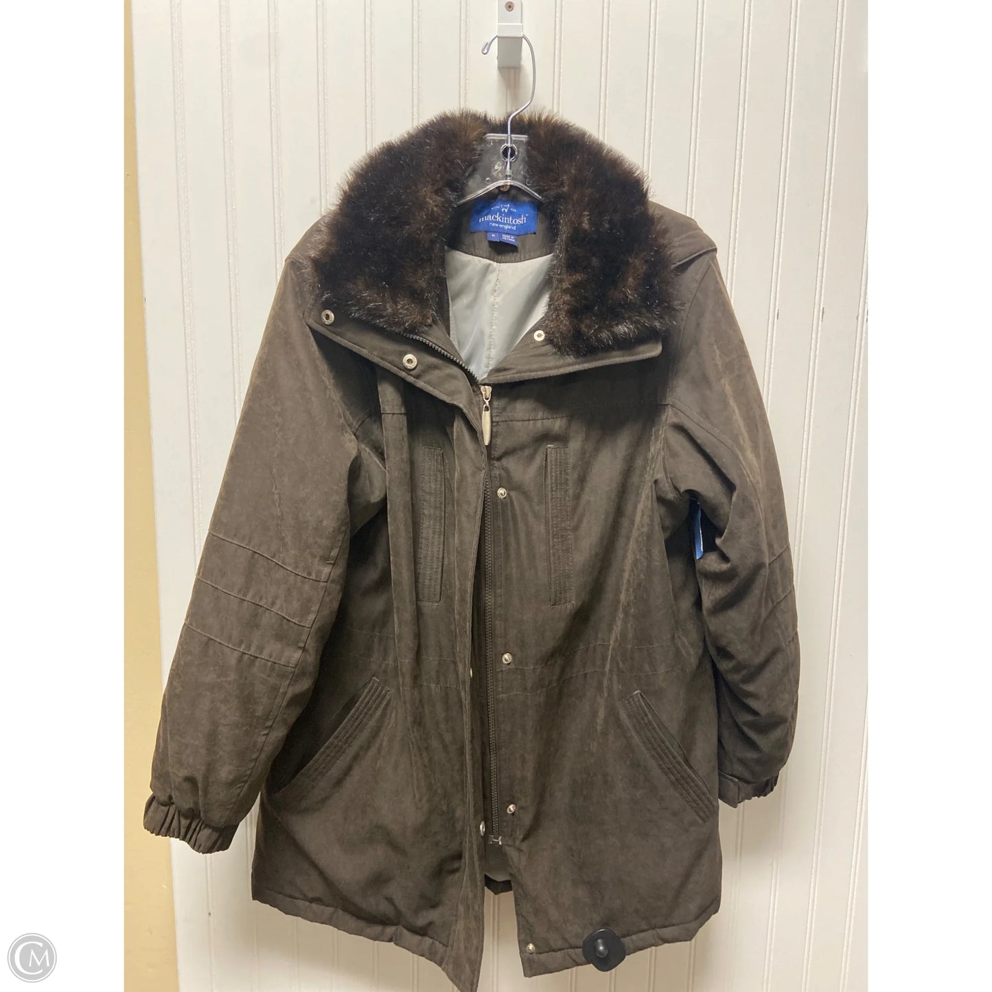 Jacket Puffer & Quilted By Clothes Mentor In Brown, Size: M