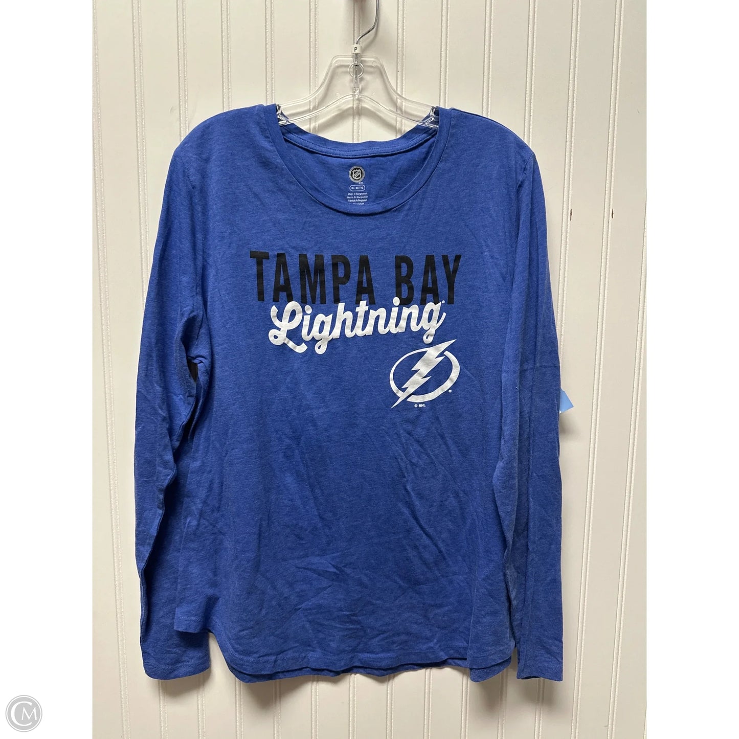 Athletic Top Long Sleeve Crewneck By Nhl In Blue, Size: Xl