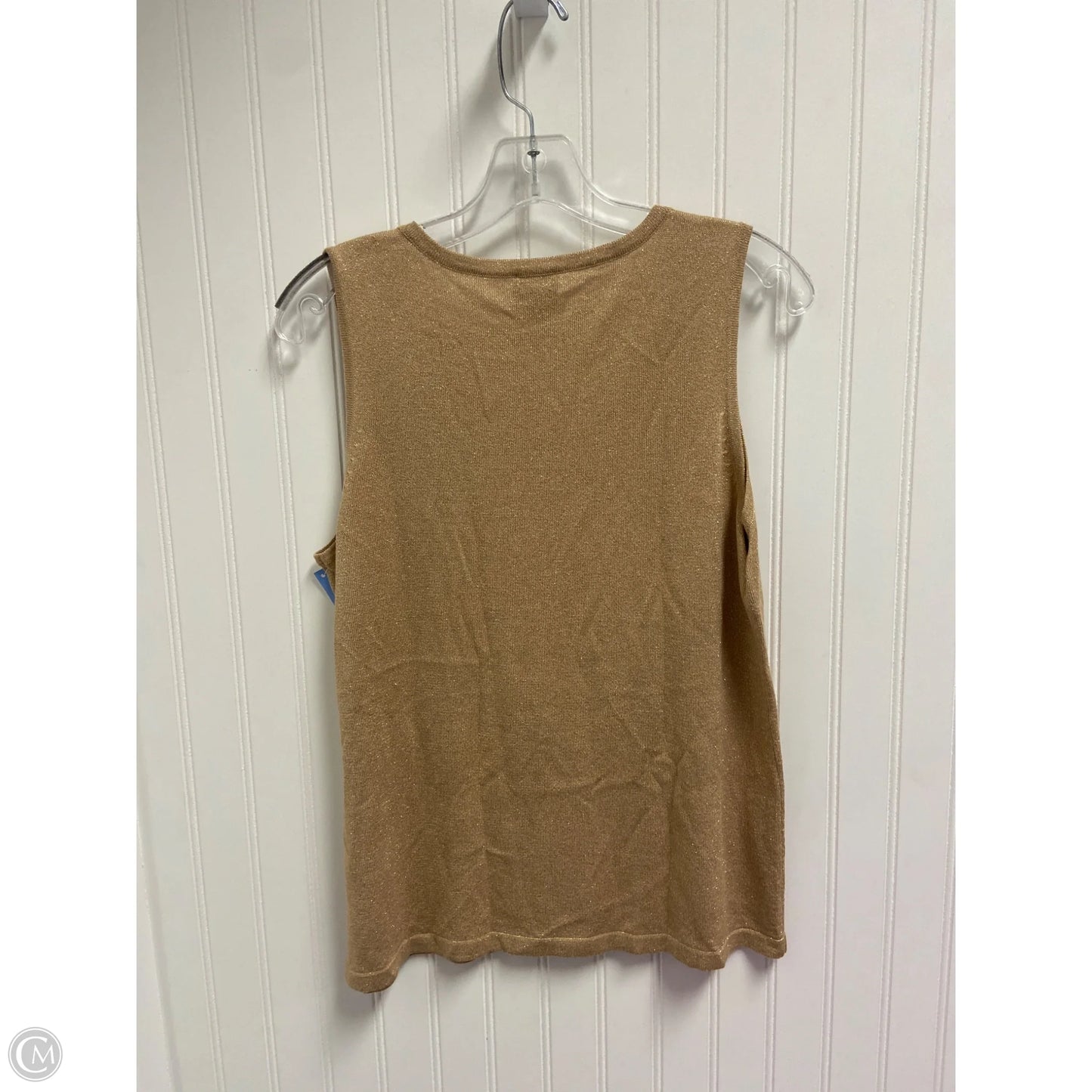 Top Sleeveless By Chicos In Gold, Size: M