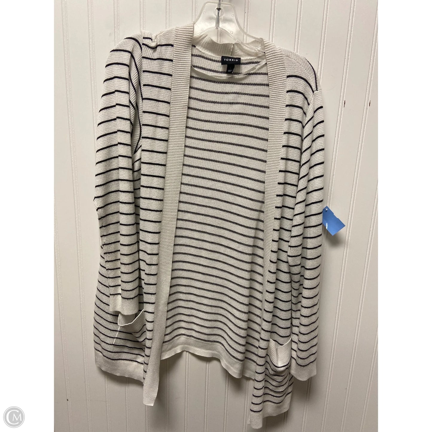 Cardigan By Torrid In Black & White, Size: M