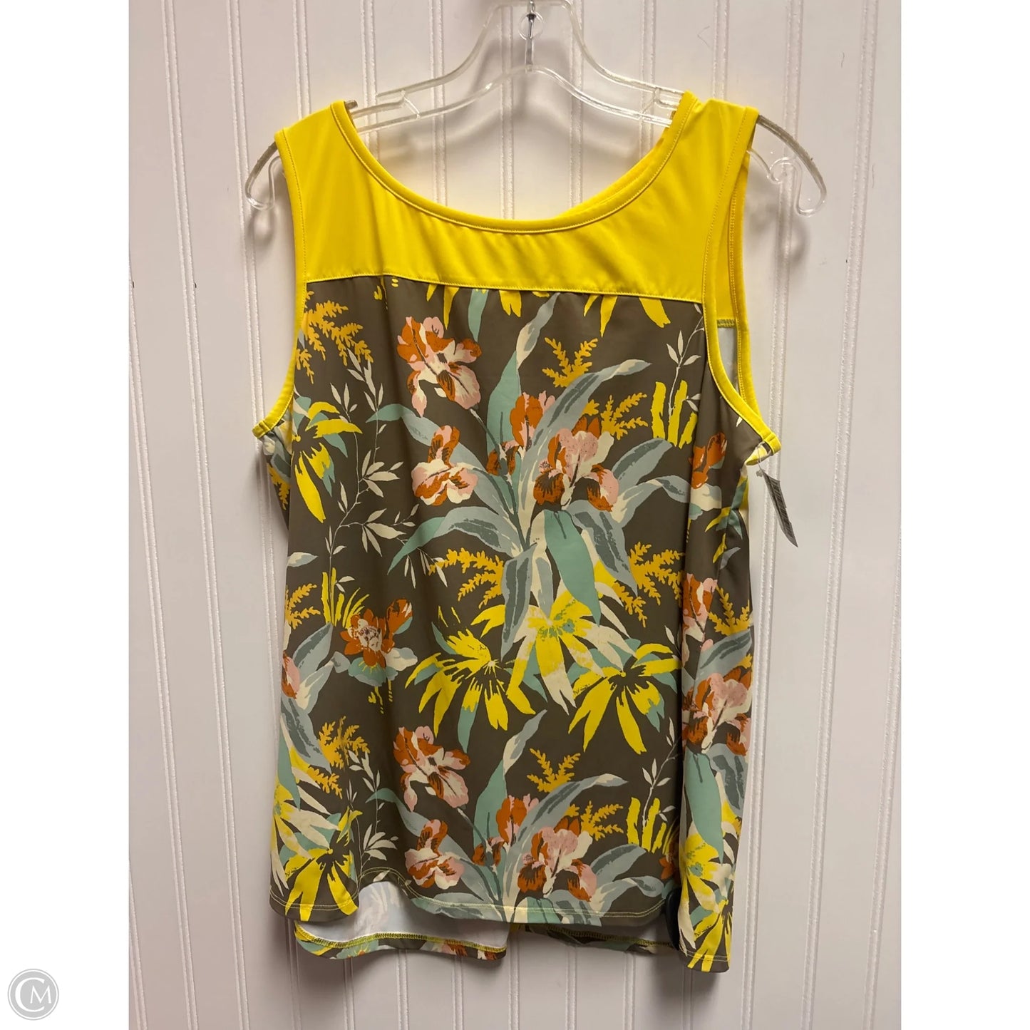 Athletic Tank Top By Columbia In Yellow, Size: L