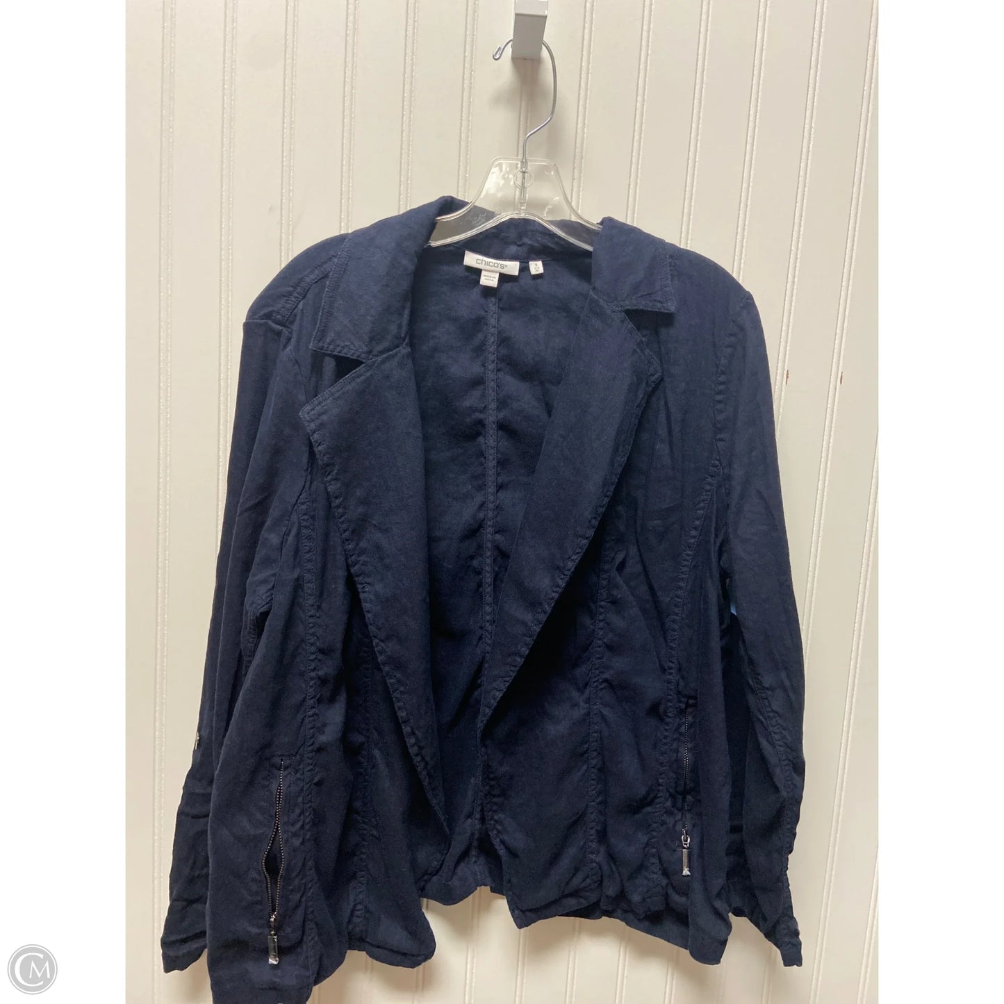 Jacket Other By Chicos In Navy, Size: Xl