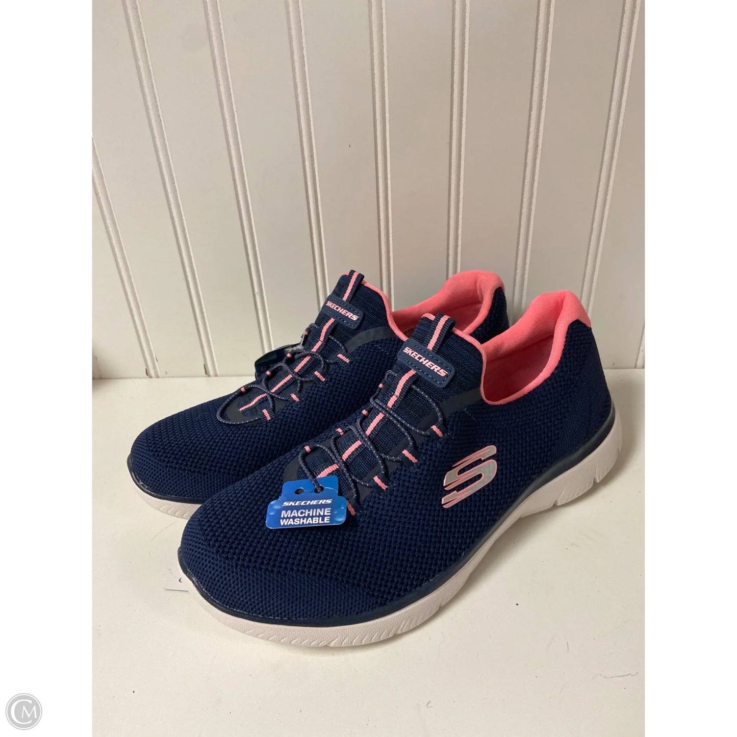 Shoes Athletic By Skechers In Blue & Pink, Size: 9