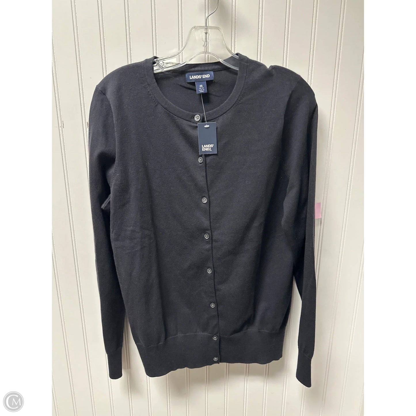 Sweater Cardigan By Lands End In Black, Size: M