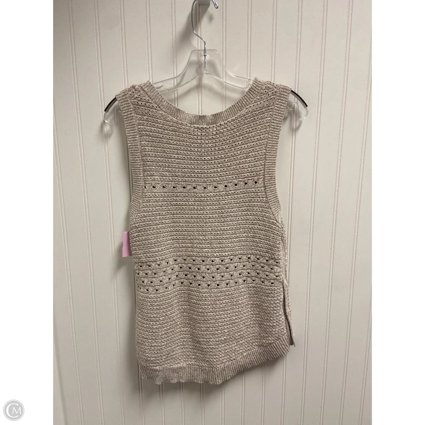 Top Sleeveless By Loft In Grey, Size: M