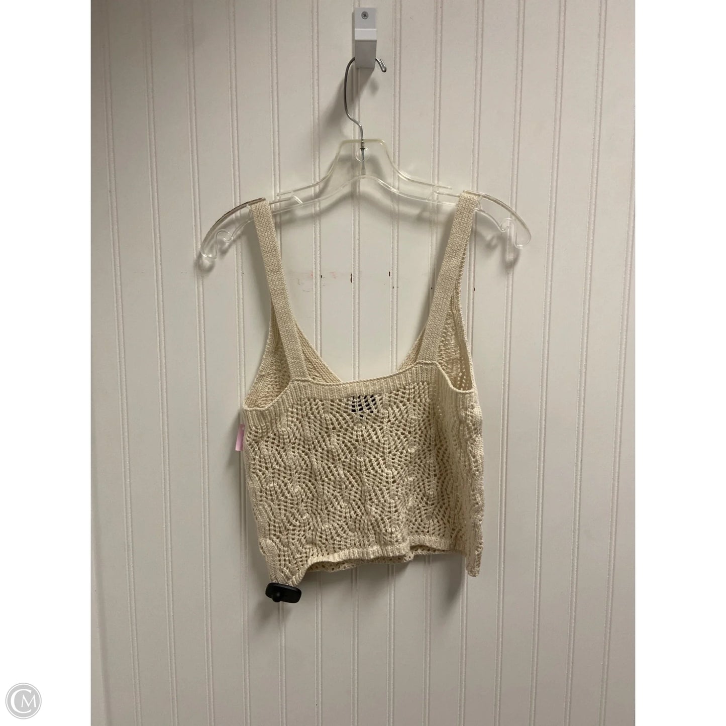 Top Sleeveless By Freshman In Cream, Size: L