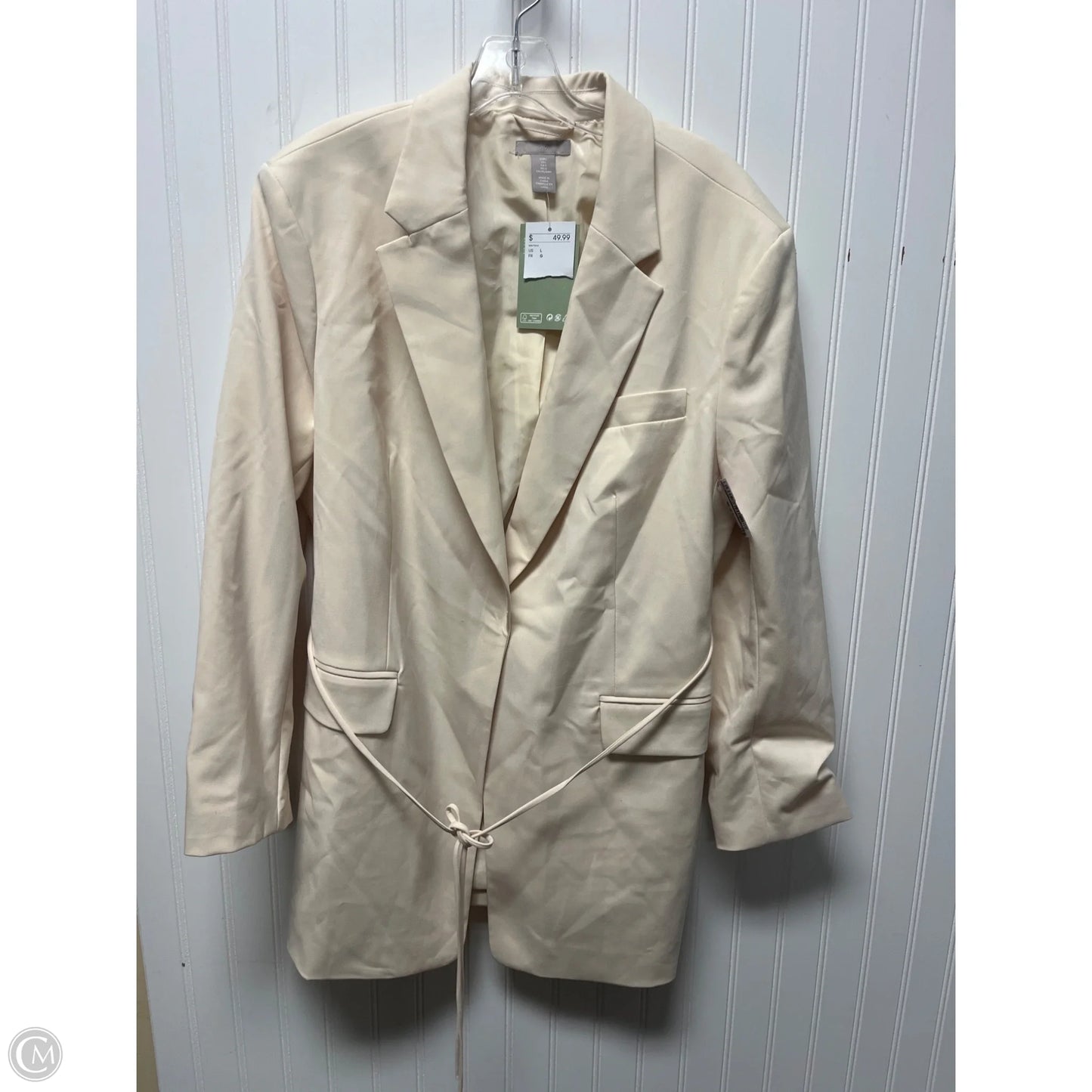 Blazer By H&m In Cream, Size: L