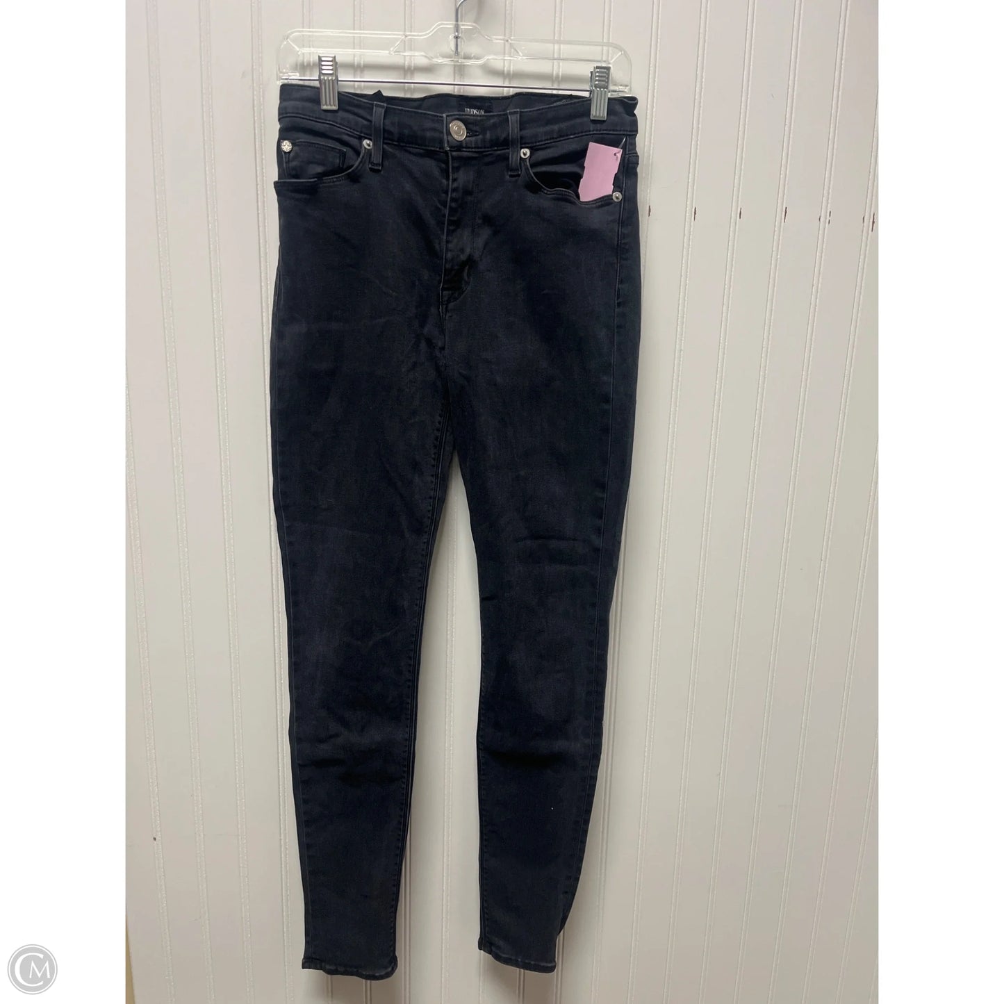 Jeans Skinny By Hudson In Black Denim, Size: 4