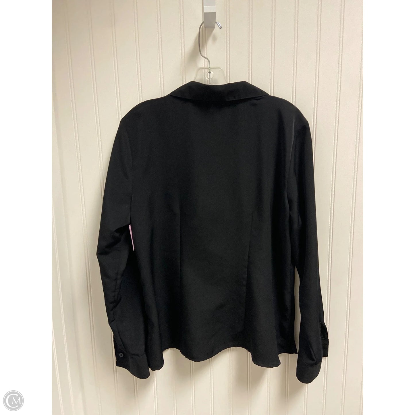 Top Long Sleeve By Notations In Black, Size: L