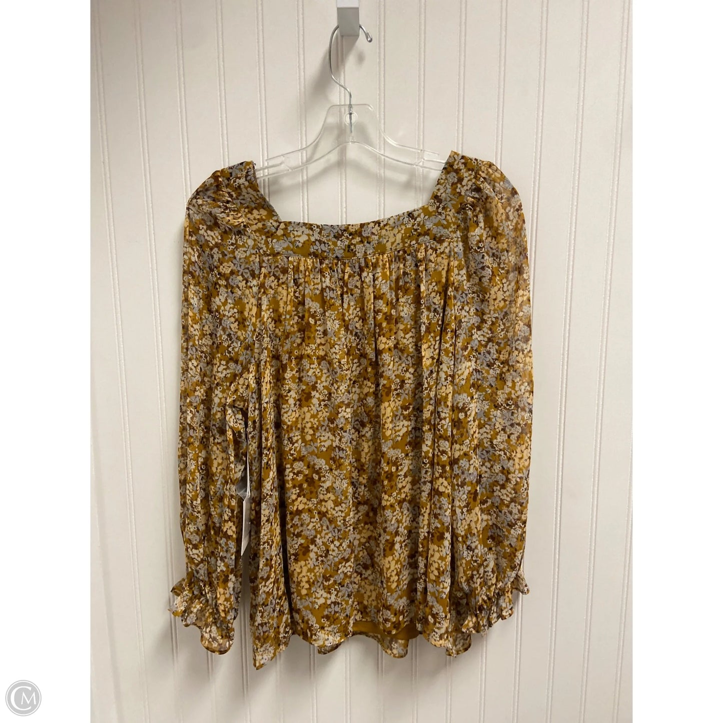 Top Long Sleeve By Lc Lauren Conrad In Floral Print, Size: L