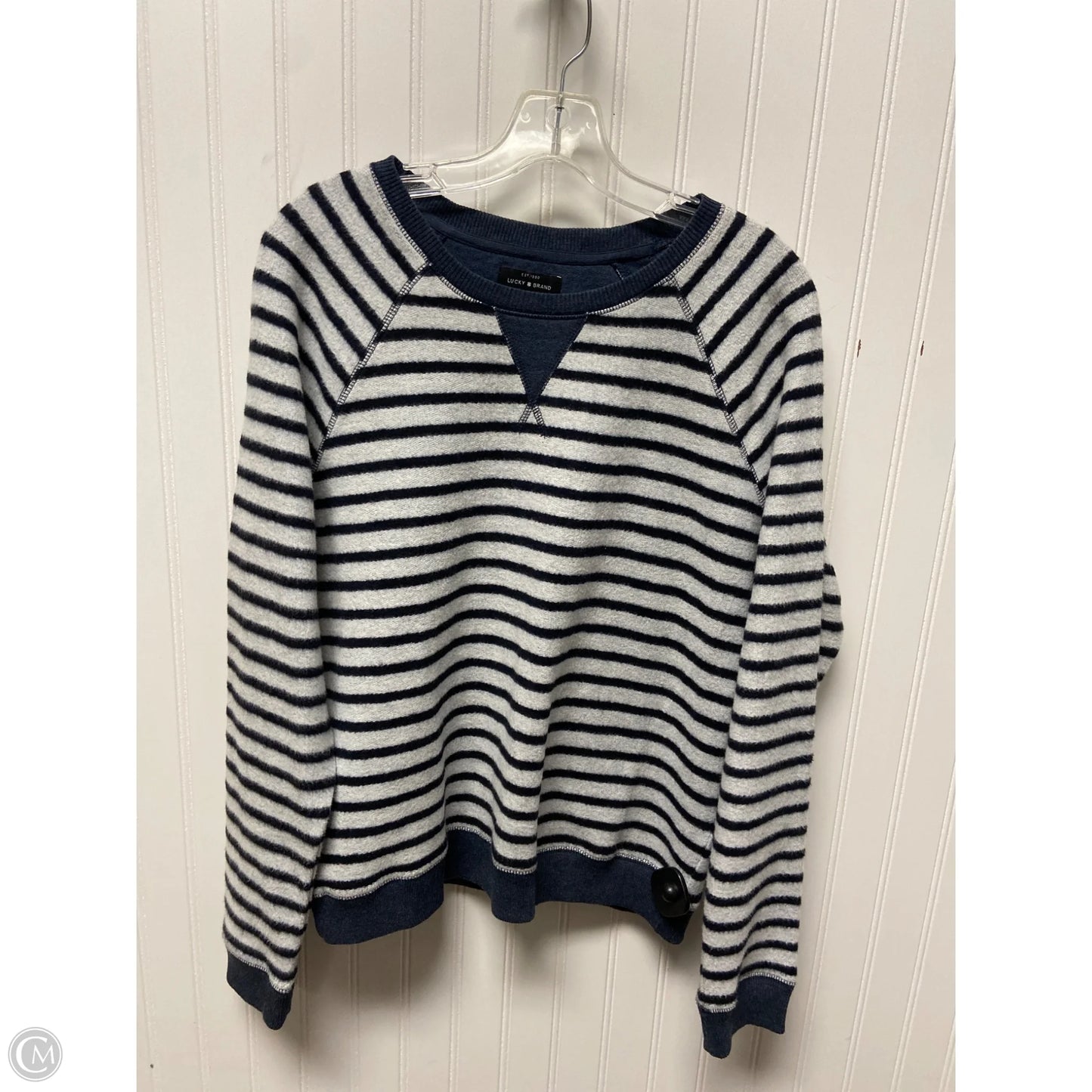 Sweater By Lucky Brand In Striped Pattern, Size: M