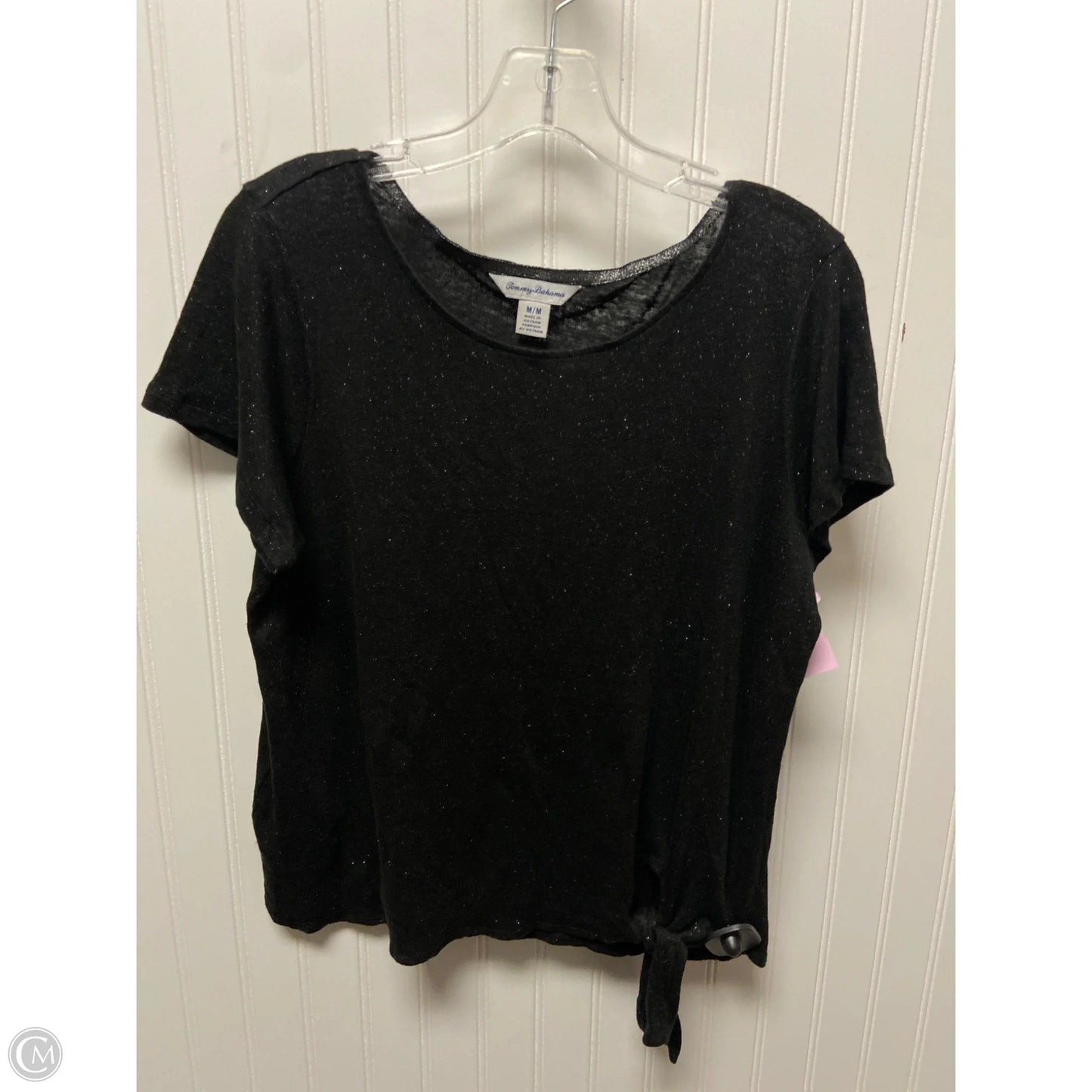 Top Short Sleeve By Tommy Bahama In Black, Size: M