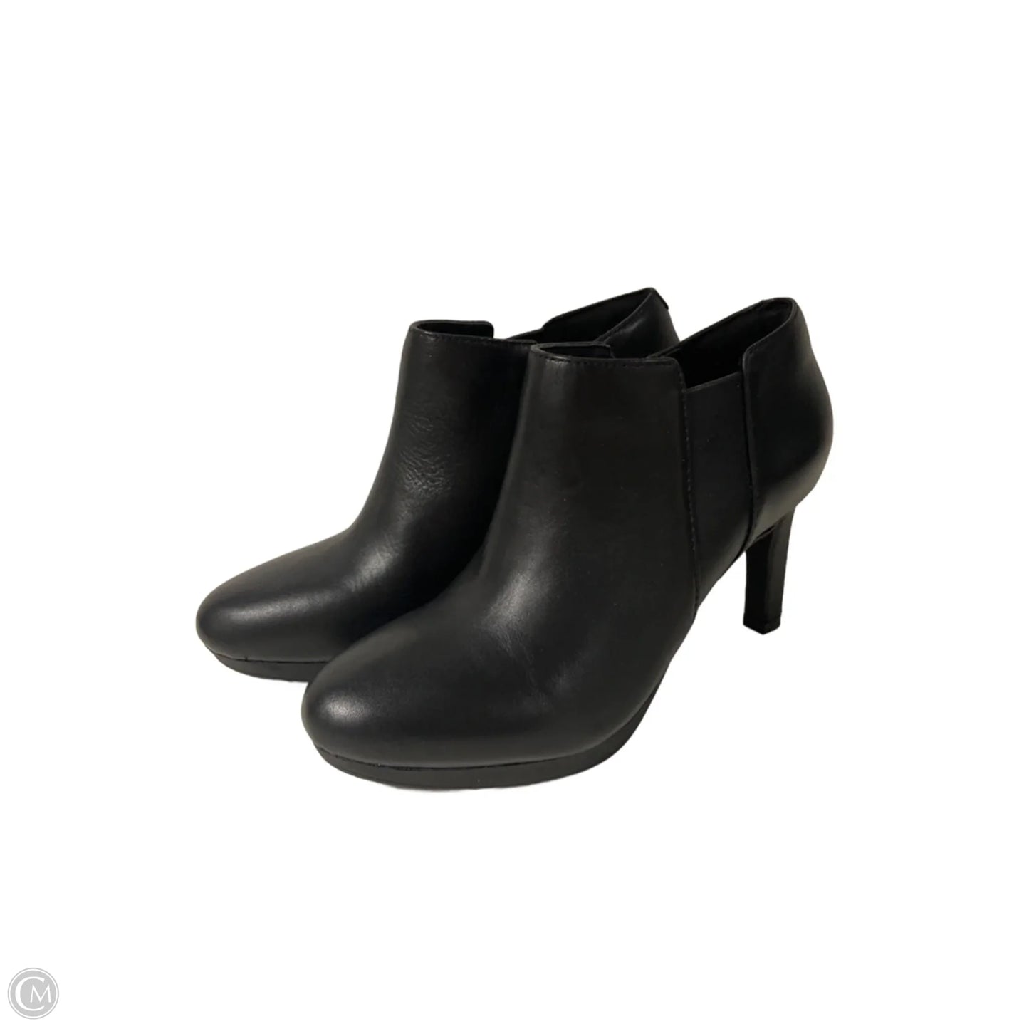 Boots Ankle Heels By Clarks In Black, Size: 7