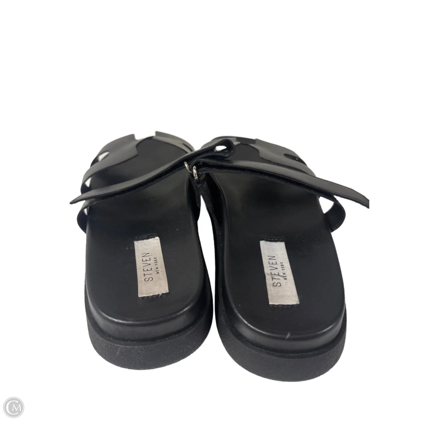 Sandals Flats By Clothes Mentor In Black, Size: 8.5