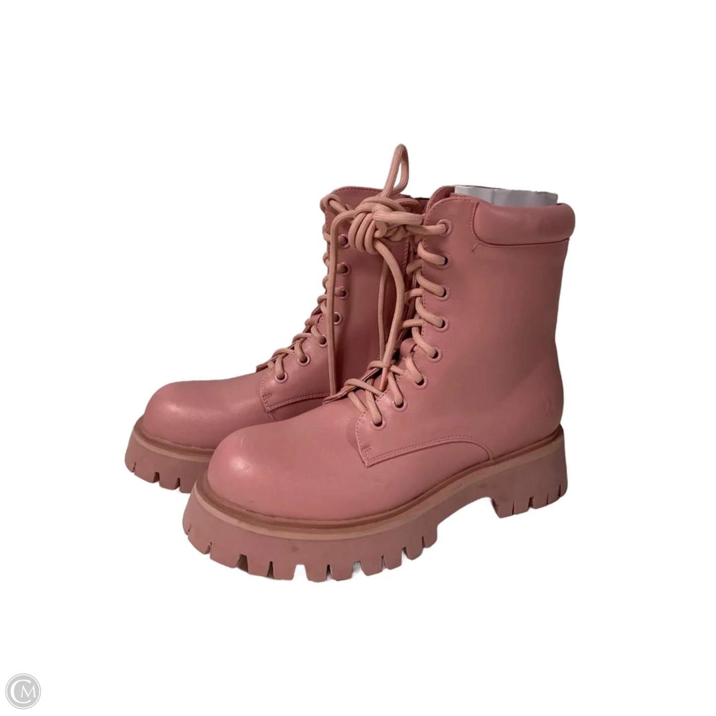 Boots Mid-calf Heels By Clothes Mentor In Pink, Size: 6.5
