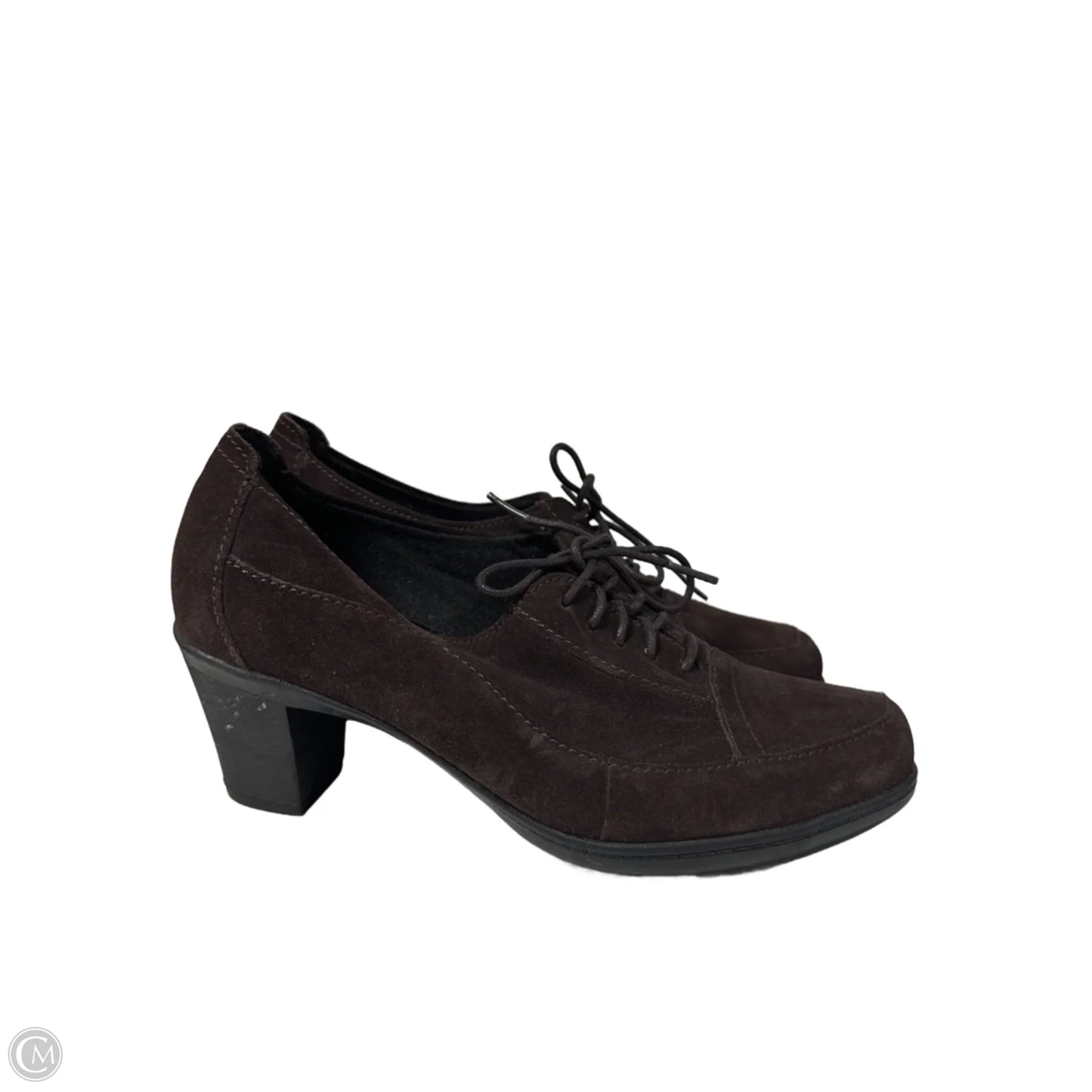Shoes Heels Block By Clarks In Brown, Size: 9