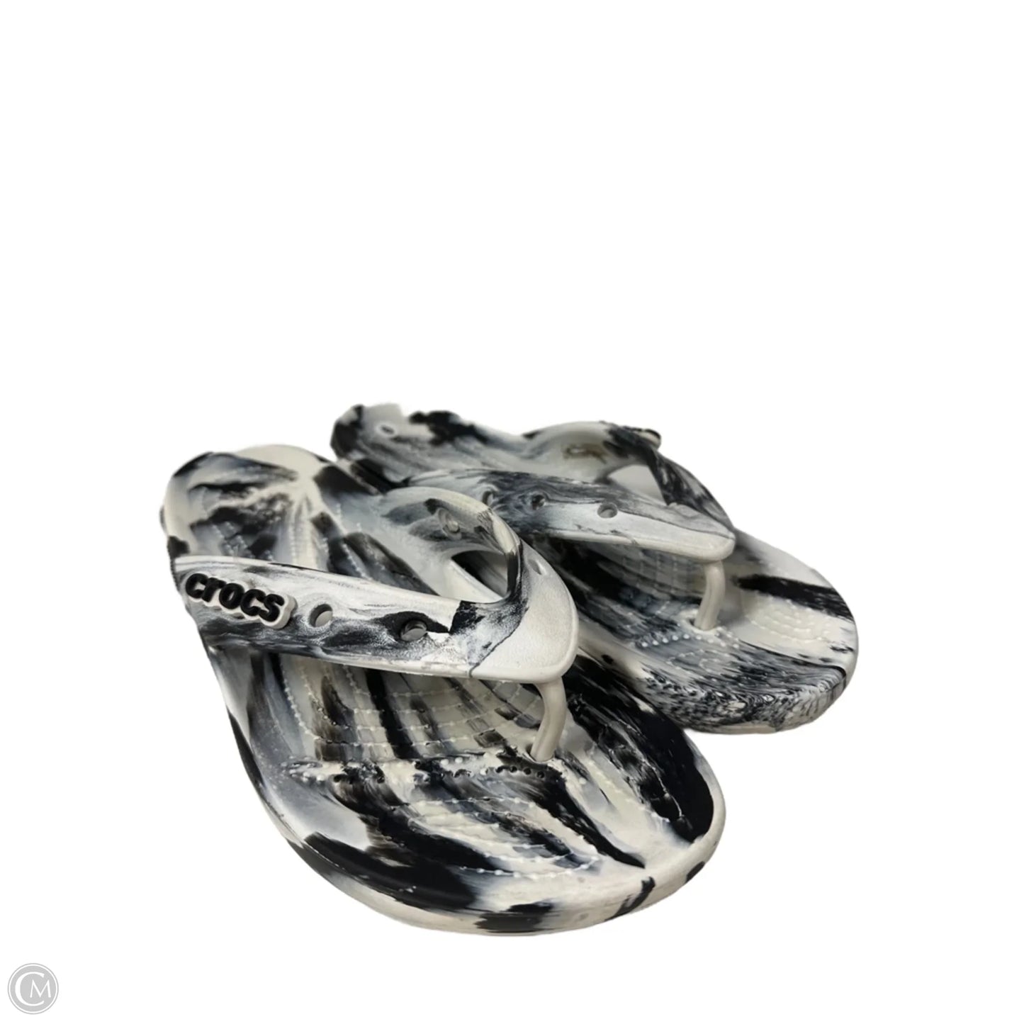 Sandals Flip Flops By Crocs In Tie Dye Print, Size: 9