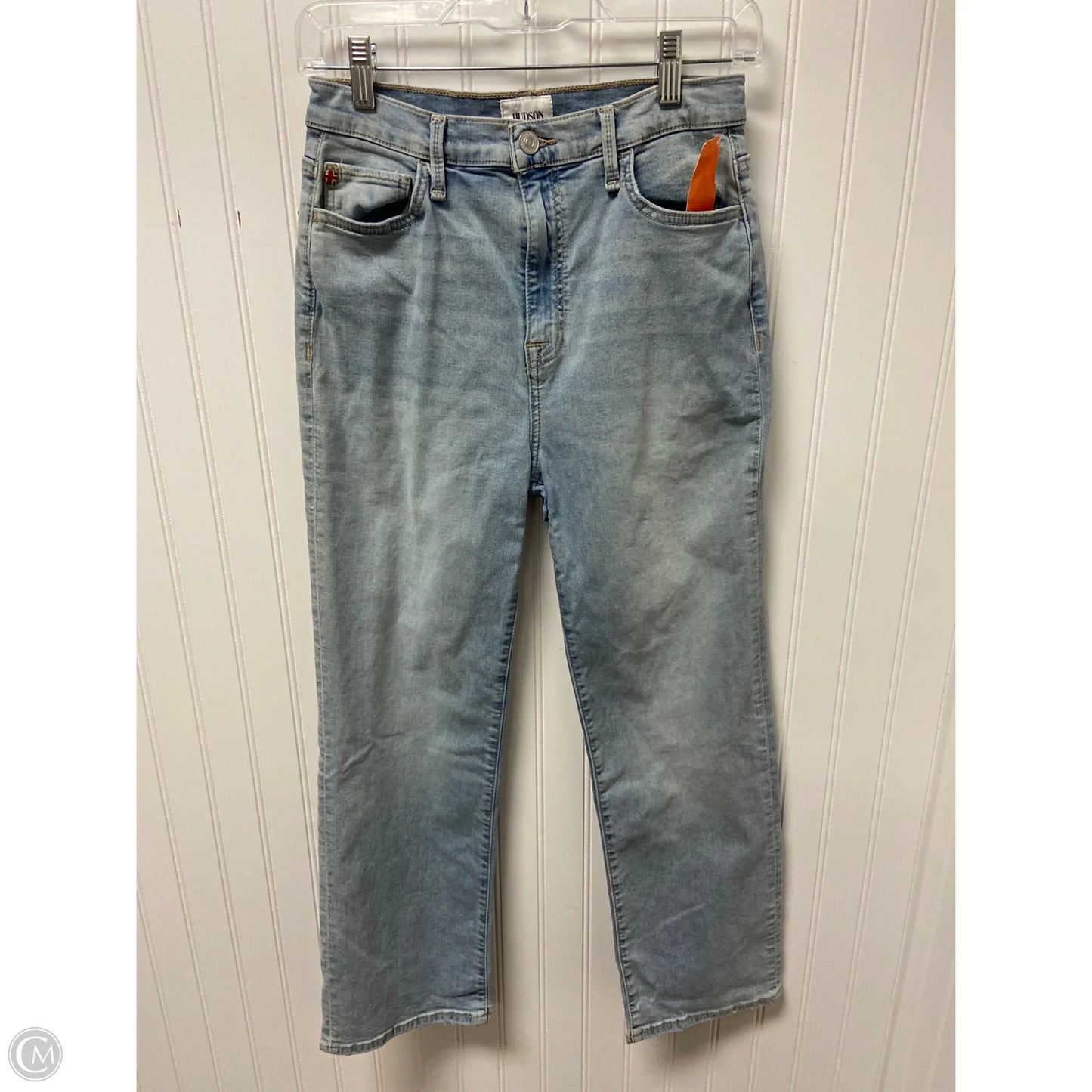 Jeans Straight By Hudson In Blue Denim, Size: 2