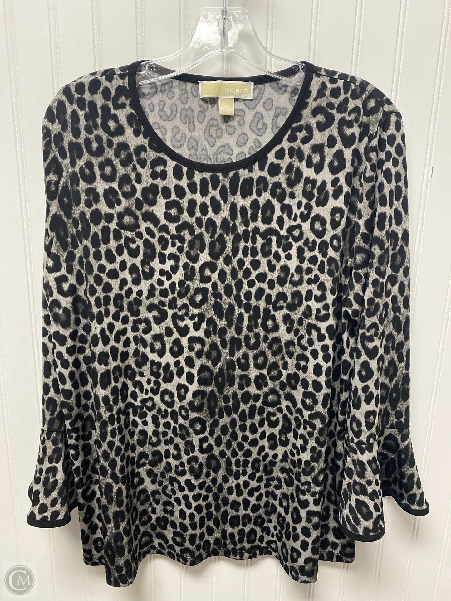 Top Long Sleeve By Michael By Michael Kors In Animal Print, Size: Xl