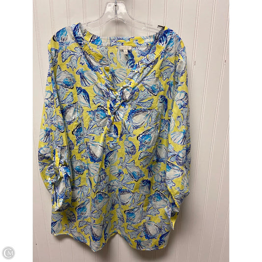 Top Long Sleeve By Talbots In Yellow, Size: 2x