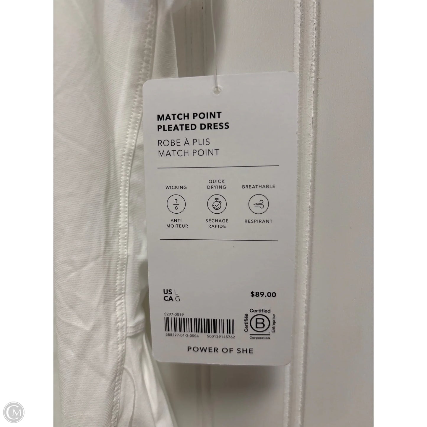 Athletic Dress By Athleta In White, Size: L