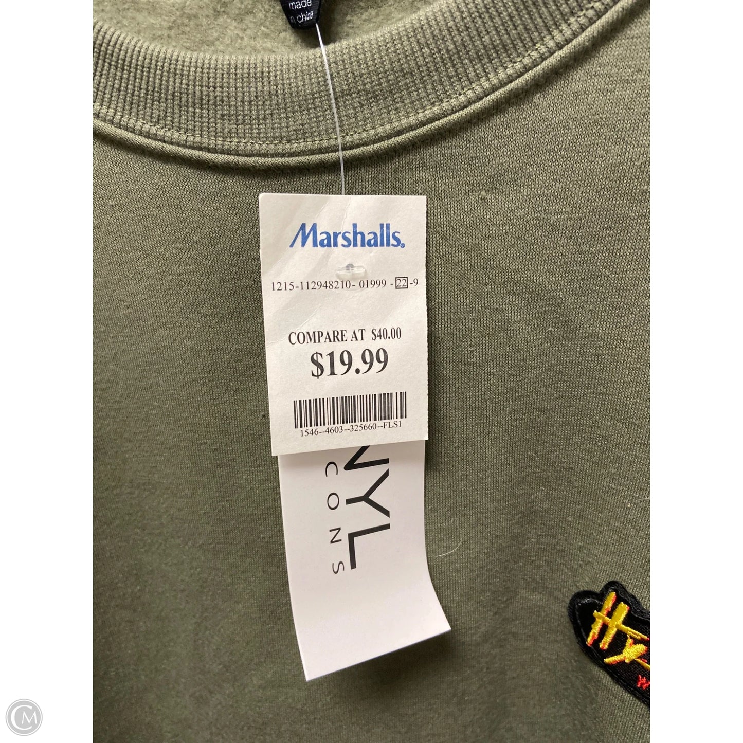 Sweatshirt Crewneck By Clothes Mentor In Green, Size: Xl