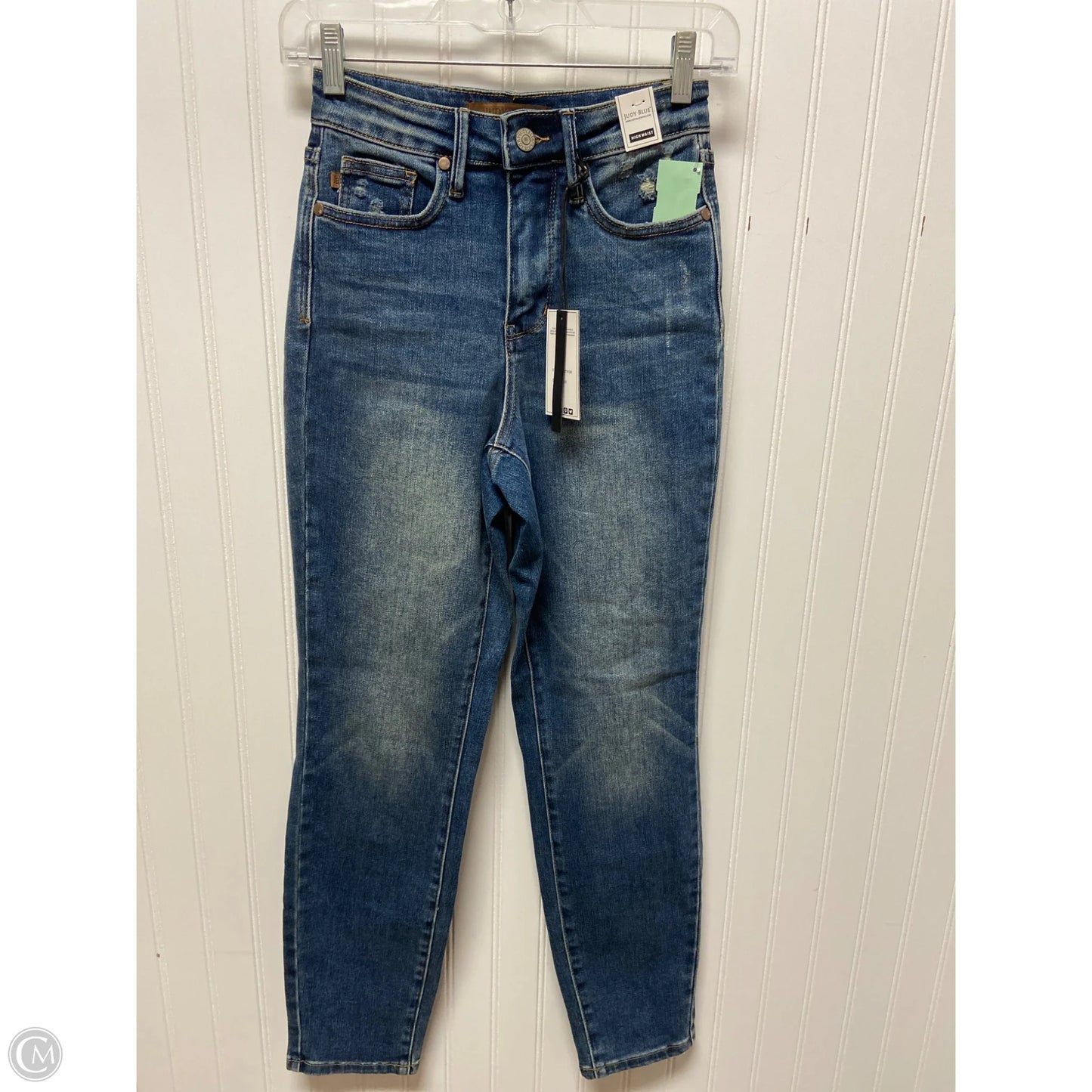 Jeans Skinny By Judy Blue In Blue Denim, Size: 0
