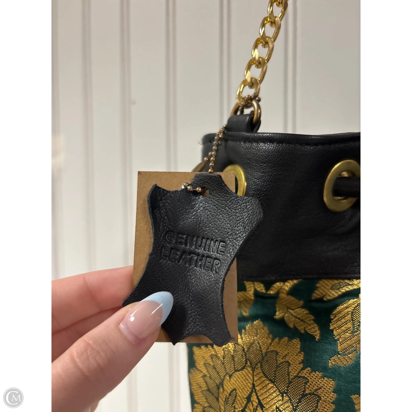 Handbag Leather By Clothes Mentor, Size: Medium