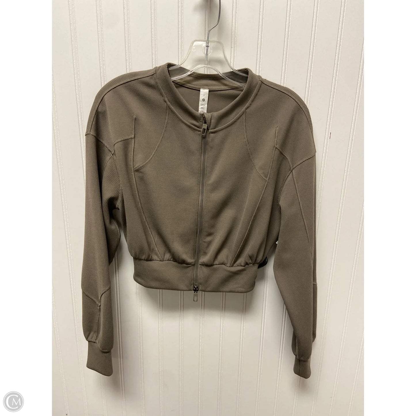 Athletic Jacket By Lululemon In Taupe, Size: Xs
