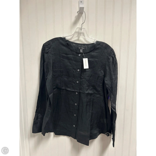 Top Long Sleeve By Banana Republic In Black, Size: L