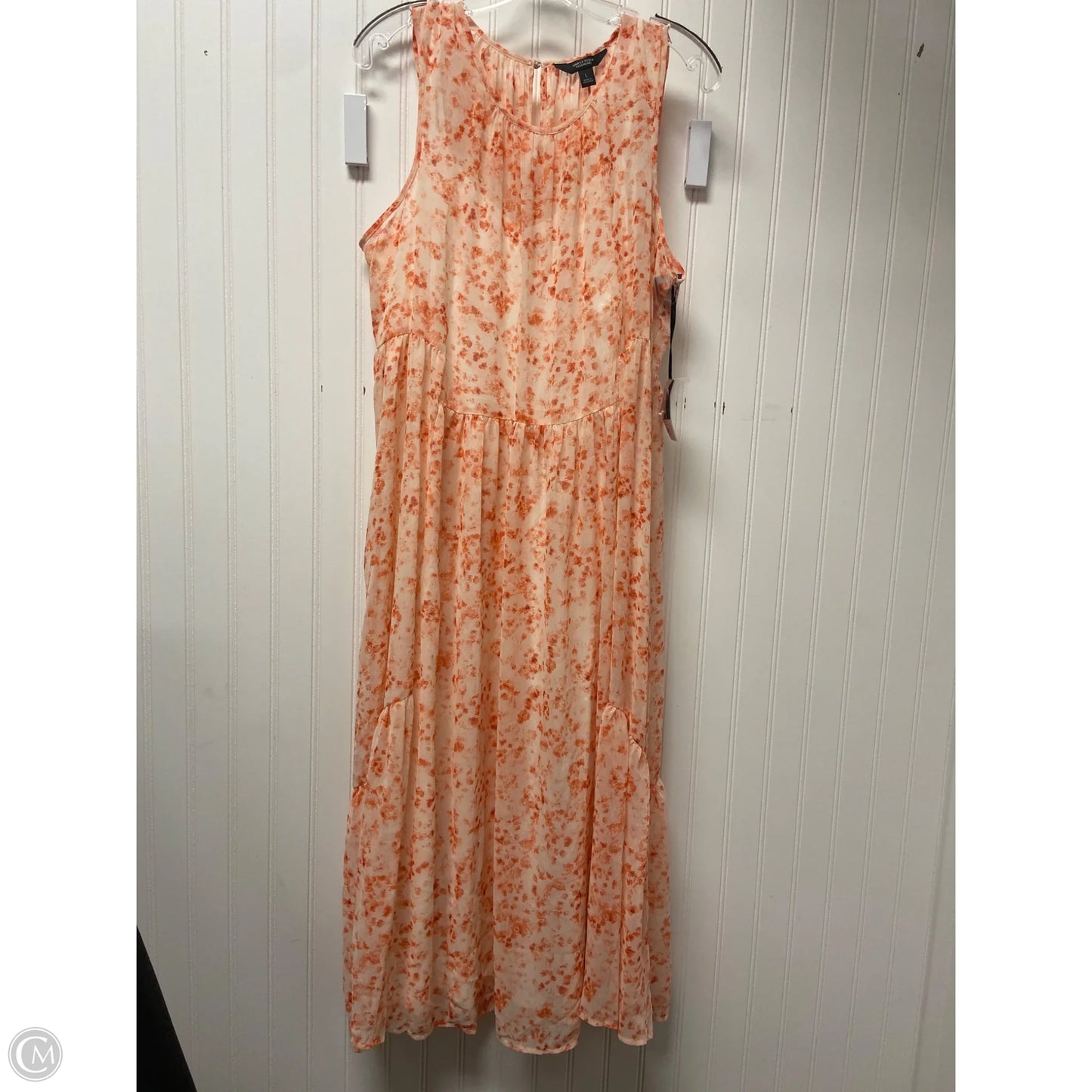 Dress Party Long By Simply Vera In Orange & White, Size: L
