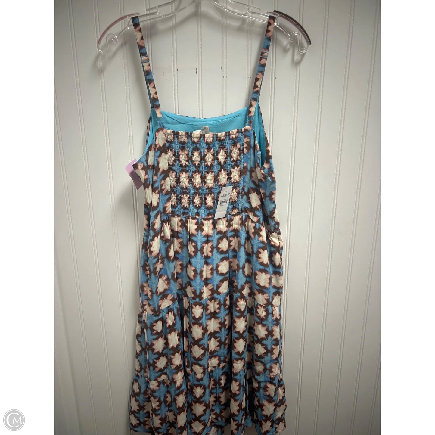 Dress Casual Short By Loft In Blue & Brown, Size: S