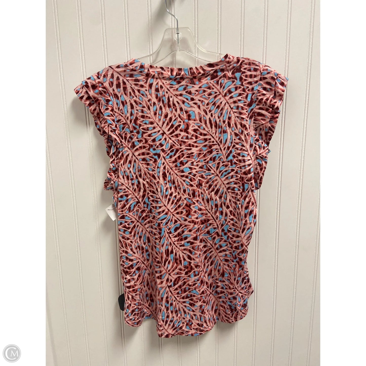 Top Sleeveless By Democracy In Pink & Red, Size: M